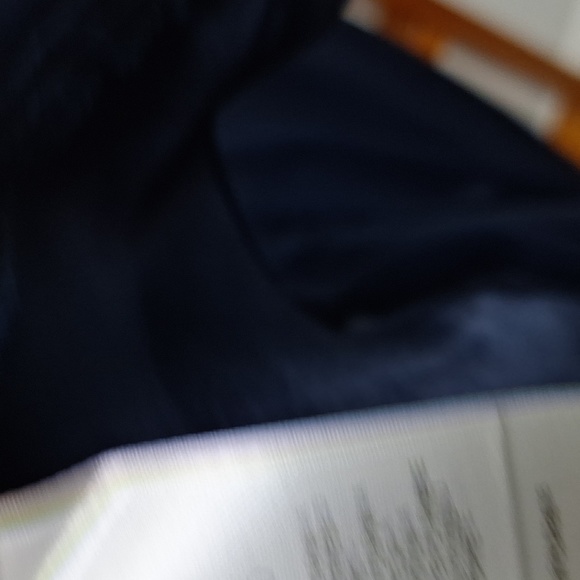 Liz Claiborne Tulip Dress Off White and Navy Blue Size 10 - Picture 8 of 16